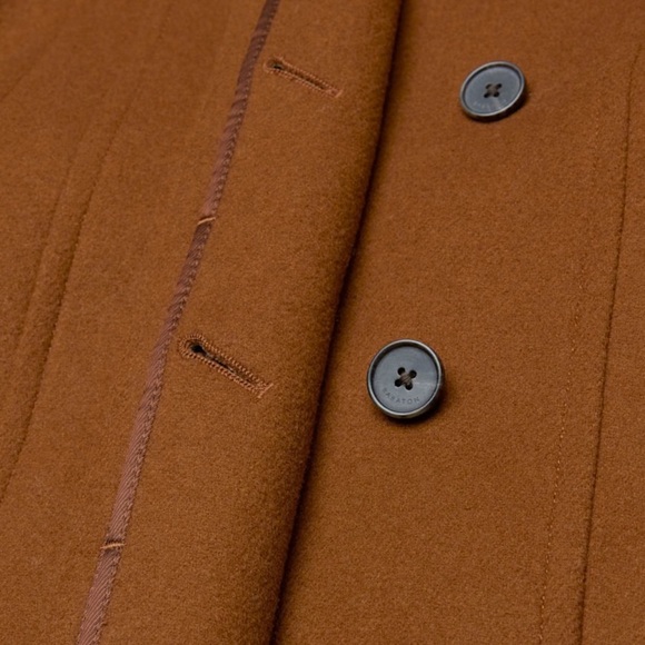 Aritzia Babaton camel tan virgin wool Connor wrap coat - size XS - Picture 7 of 16